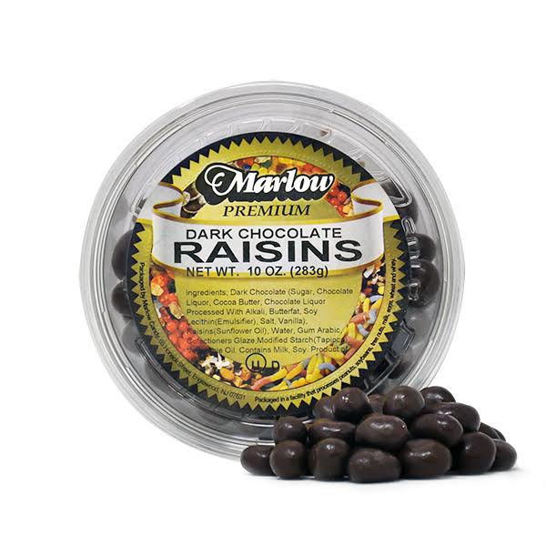 Marlow Dark Chocolate Raisins - 10oz/12pk