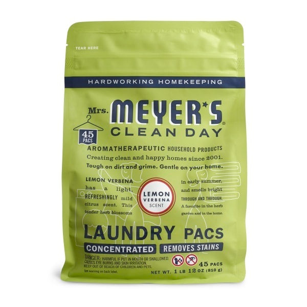 Mrs. Meyers Monodose Laundry Pacs Lemon Verbena - 45ct/6pk