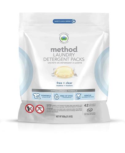 Method Liquid Laundry Pack Free & Clear - 42ct/4pk