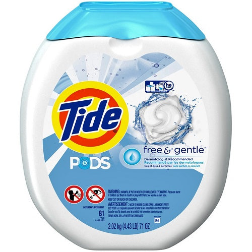 Tide Pods Free & Gentle - 81ct/4pk