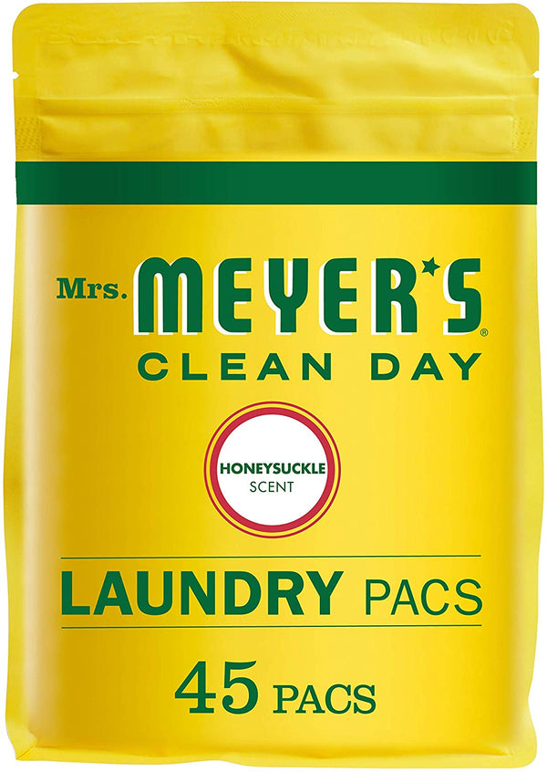 Mrs. Meyers Monodose Laundry Pacs Honeysuckle - 45ct/6pk